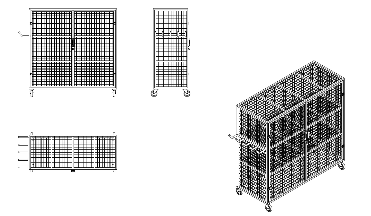Mobile sports equipment locker drawing | Synsport mobile-sports-equipment-locker